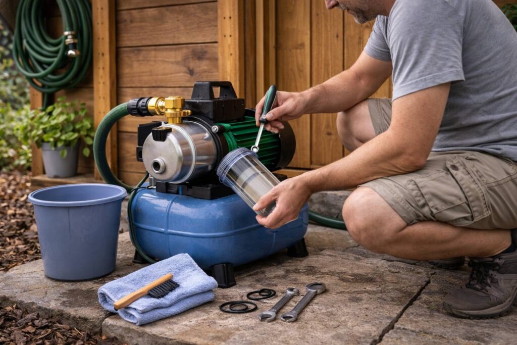 Onderhoud tuinpomp checklist per seizoen