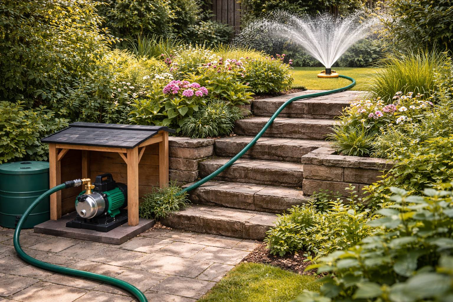 Opvoerhoogte tuinpomp uitgelegd debiet, druk (bar) & meters opvoerhoogte
