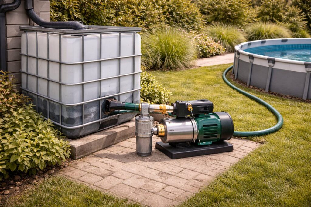 Regenwateropvangsysteem voor de achtertuin