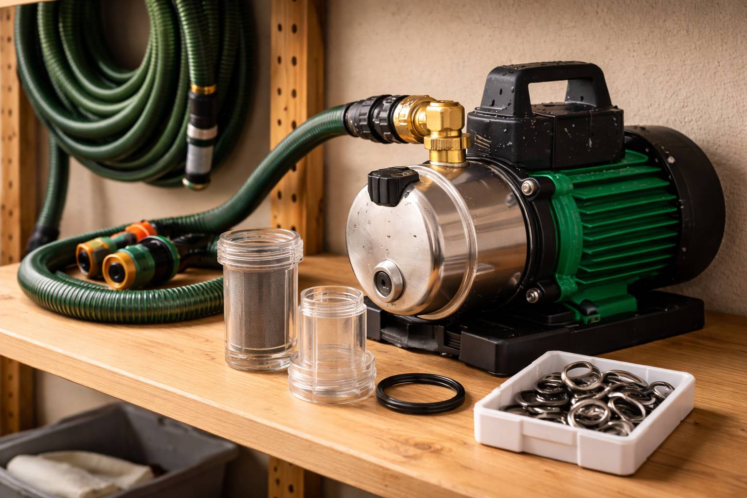 Tuinpomp winterklaar maken aftappen, vorstbeveiliging en opslag