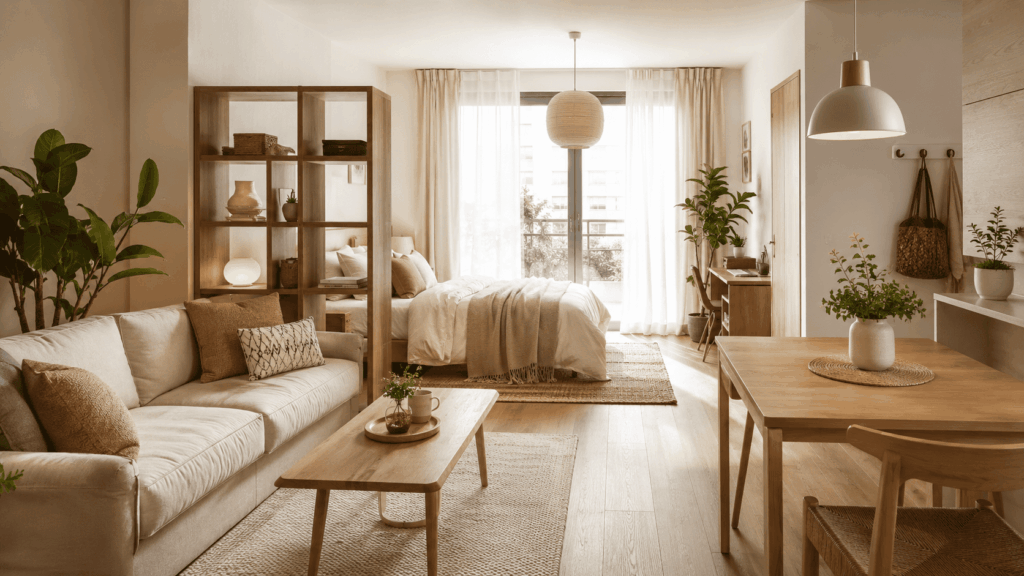 Eenkamerappartement inrichten met slimme ruimtebesparing