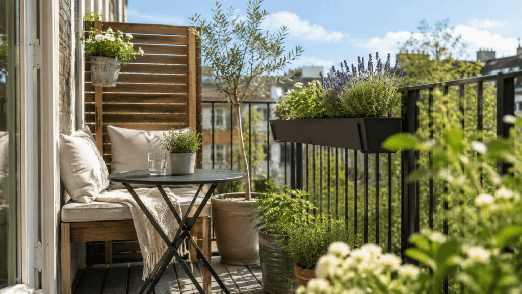 Klein balkon inrichten met slimme buitenideeën