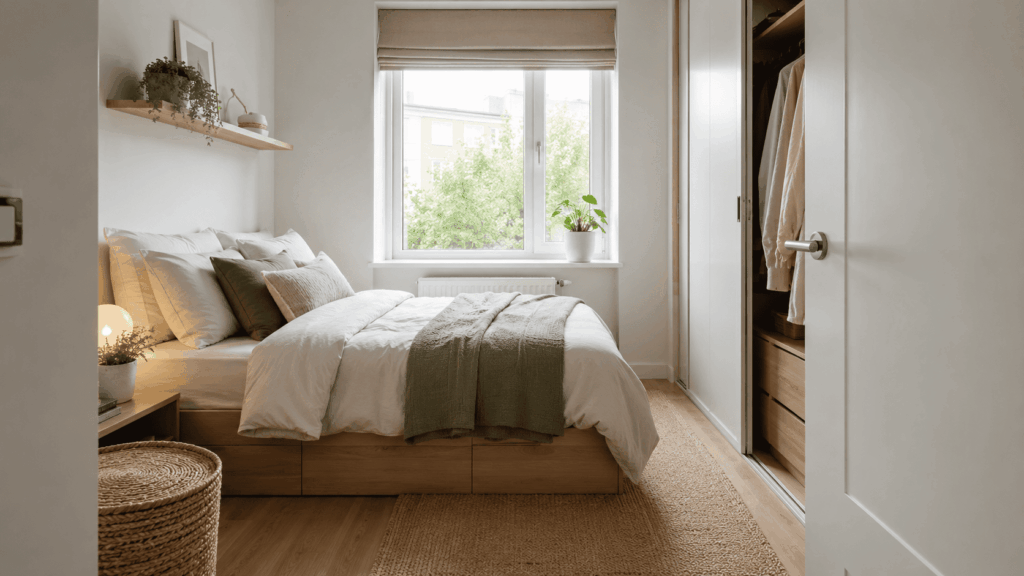 Kleine slaapkamer indelen met slimme ruimte-oplossingen