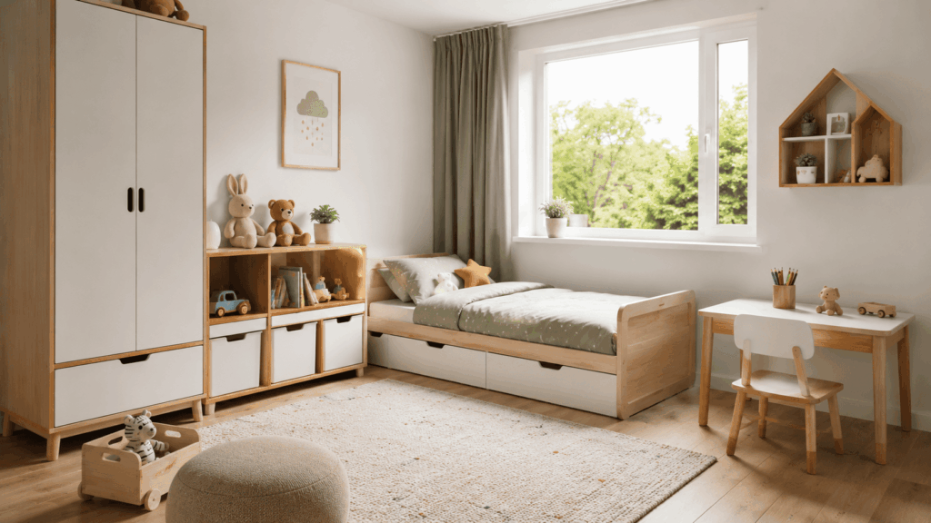 Meubels kleine kinderkamer met slimme keuzes