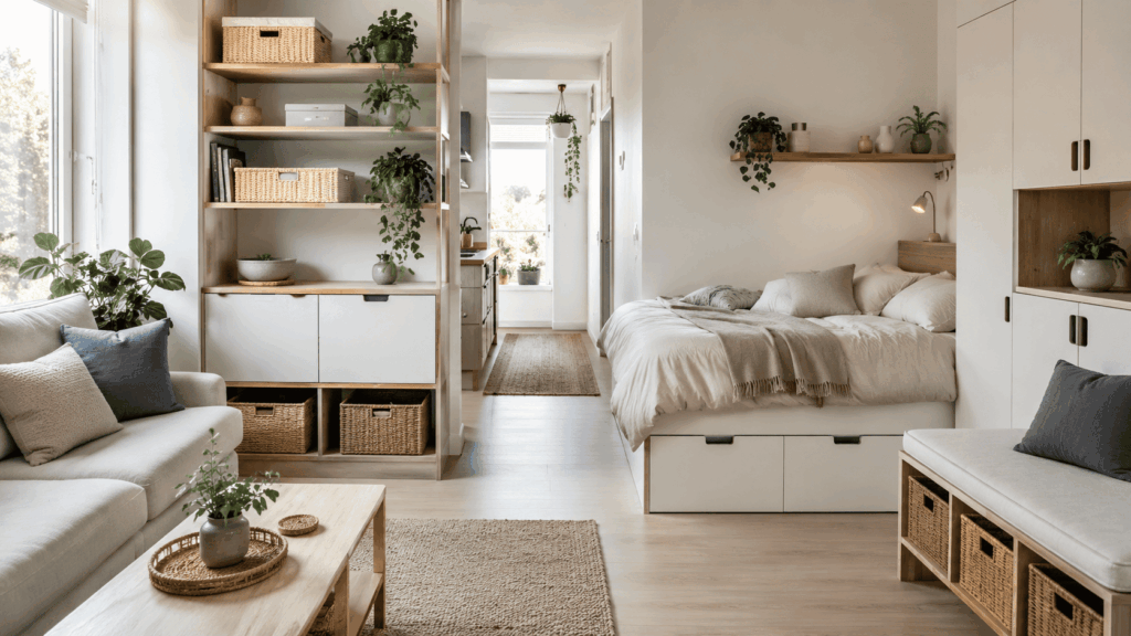 Opbergen studio met slimme opbergoplossingen