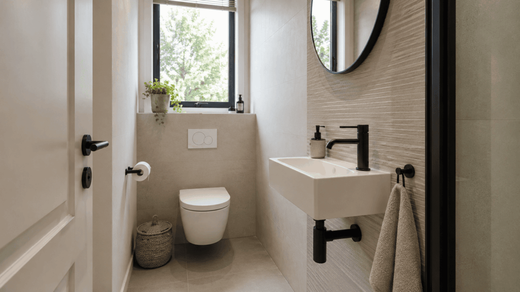 Wastafel toilet kleine badkamer slim combineren