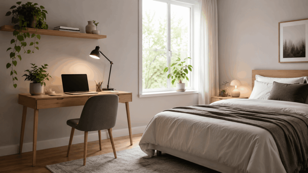 Werkplek slaapkamer met slimme tips voor balans