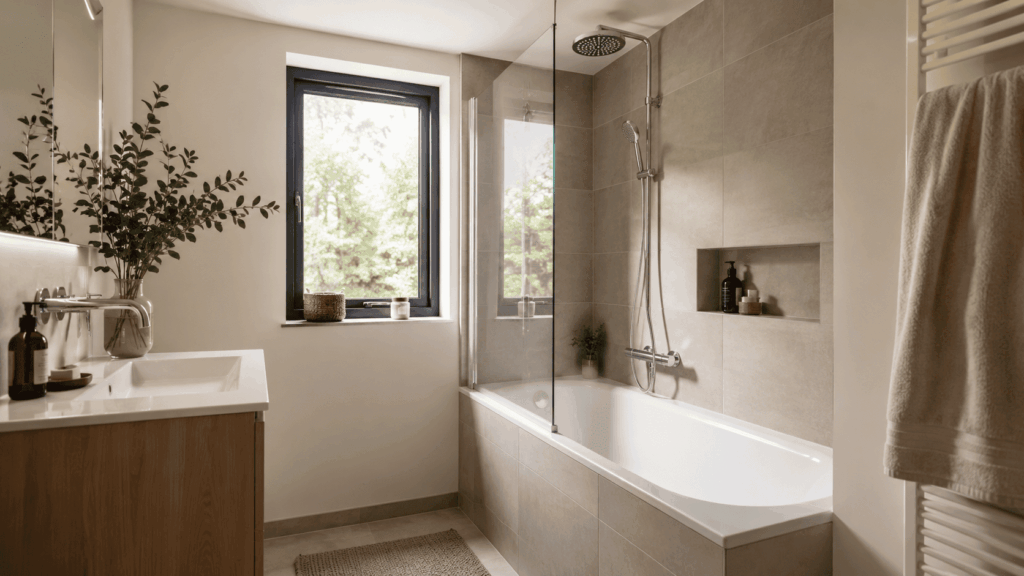 Bad douche combinatie kleine badkamer slim inrichten