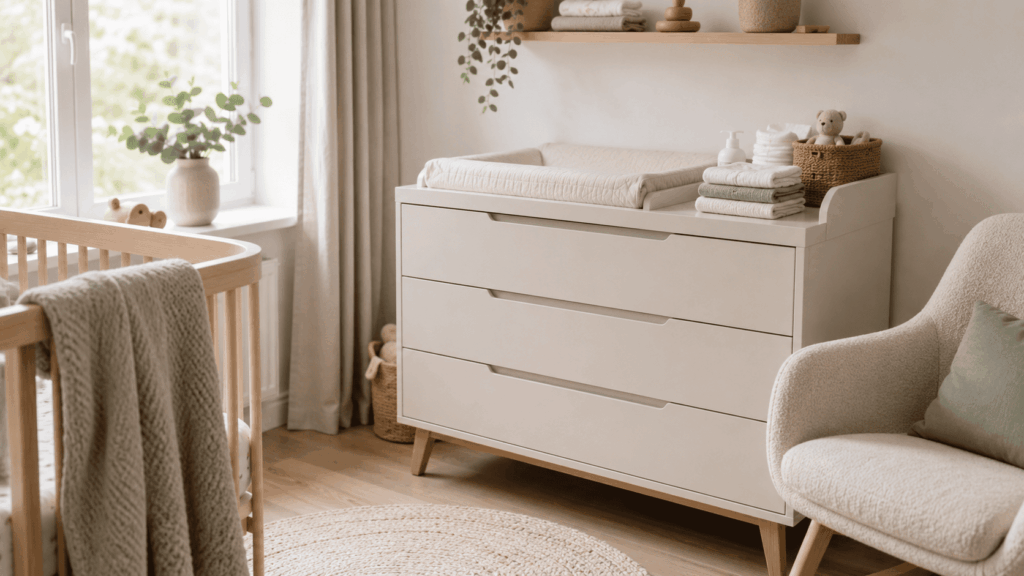 Commode kleine babykamer kiezen met slimme ruimtewinst