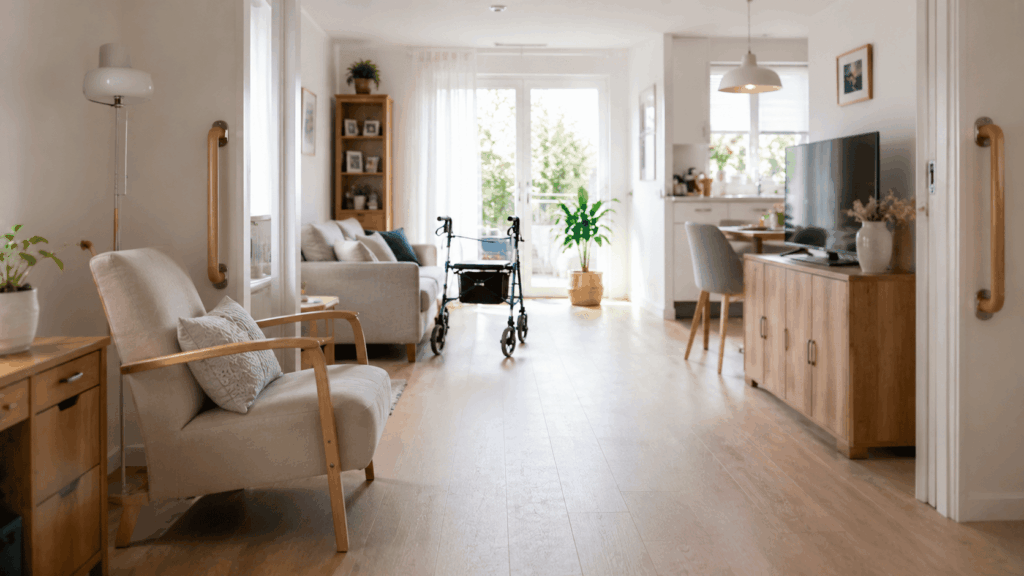 Loopruimte seniorenwoning met slimme en veilige oplossingen