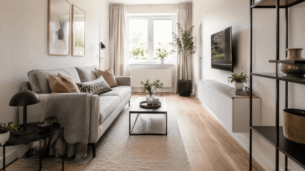 Smalle woonkamer indelen met slimme ruimte-oplossingen