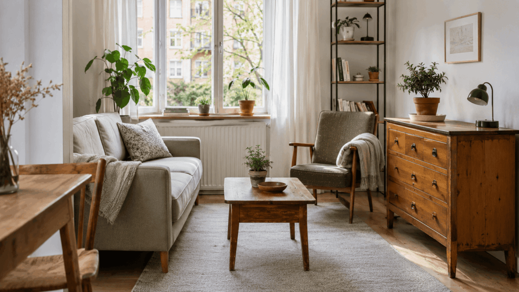 Tweedehands meubels kleine ruimte met slimme keuzes