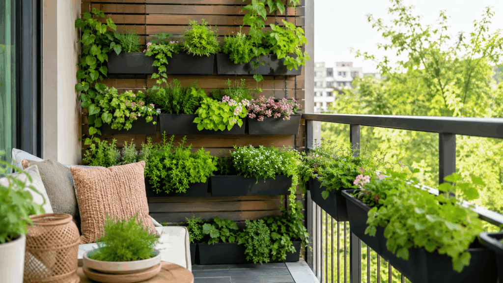 Verticale tuin balkon met slimme groene oplossingen