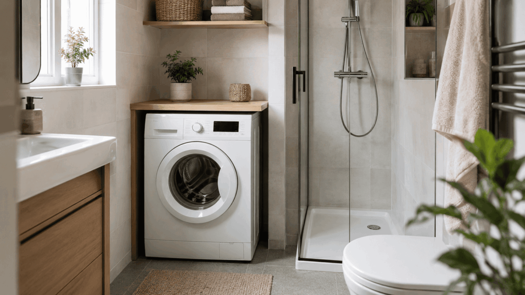 Wasmachine kleine badkamer met slimme oplossingen